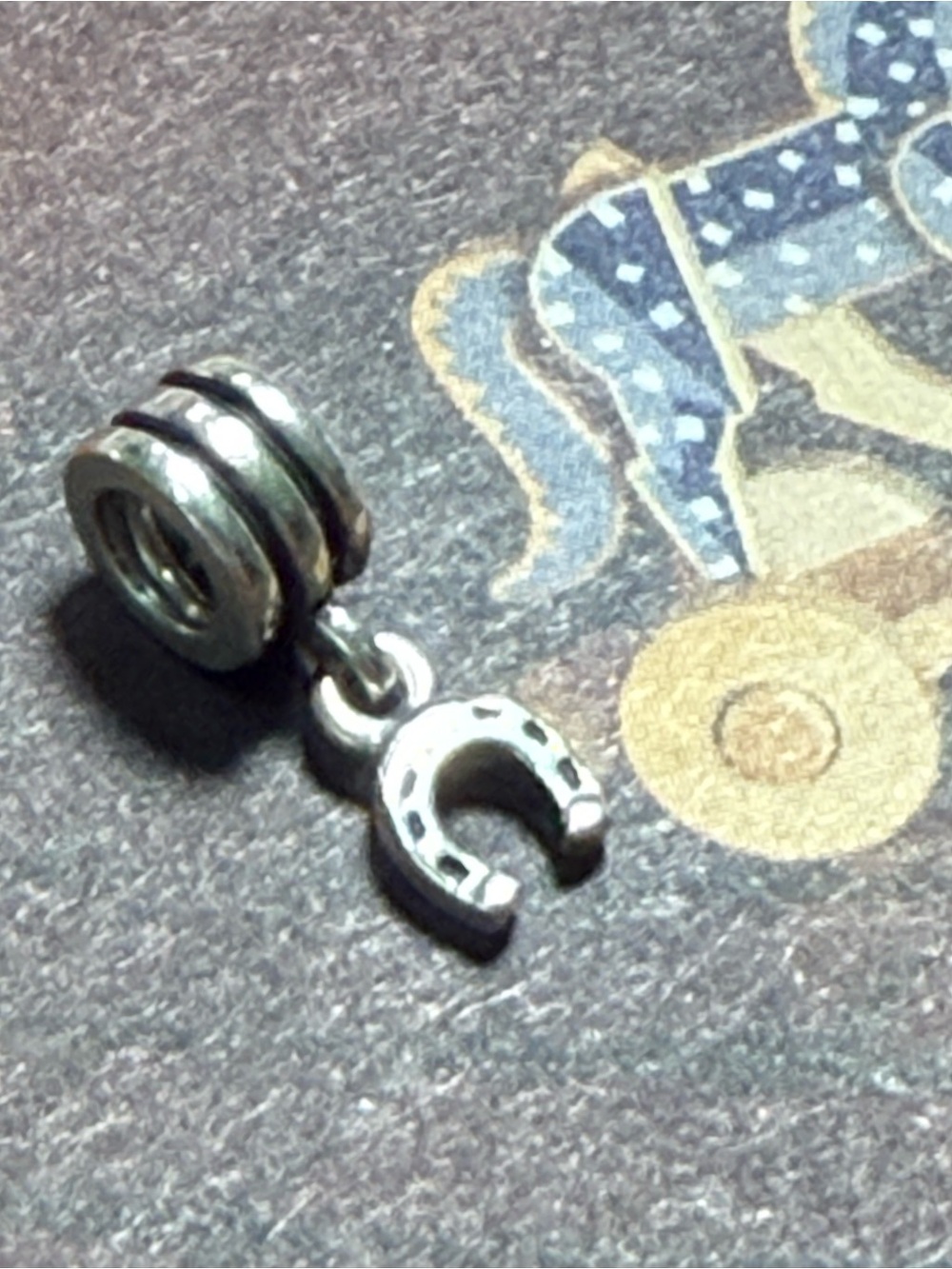 Pandora Silver Horseshoe Dangle Charm